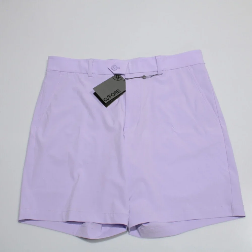 G/Fore NWT Bermuda Golf Shorts Size 34 US in Aura Purple Polyester Blend